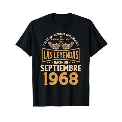Cumpleaños Hombre Regalos Las Leyendas Septiembre 1968 Camiseta