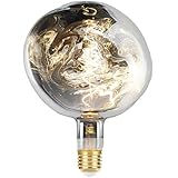 Vanpus Lampe LED Décorative Géante 6W Dimmable 2700K Blanc Chaud, E27, CRI 90+, Sans Scintillement, Optique Argentée Nickel Plaqué Artisanale​