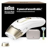 Braun IPL Silk-Expert Pro 5, at Home Hair Removal Alternative for Laser Hair Removal, Includes Pouch and Venus Razor, 2 Years of Smooth Skin, Gift for Women, White/Gold, PL5052