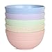 5 cuencos pequeños para cereales ligeros y seguros para alimentos, para niños, 12 cm, cuenco de paja de trigo irrompible para lavavajillas, microondas (5 colores)