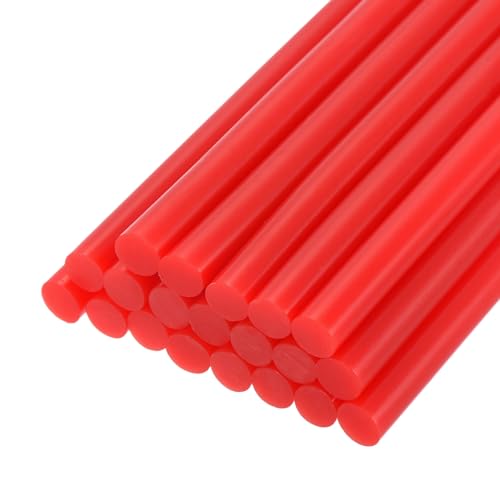 uxcell 20pcs Hot Glue Sticks for Glue Gun 7mm/0.27-inch x 4-inch Mini Hot Melt Adhesive Glue Stick Dark Red