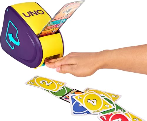 UNO, Jogo de Tabuleiro Flip Attack com 112 Cartas e um Atirador de Cartas, Para Crianças, Adultos &