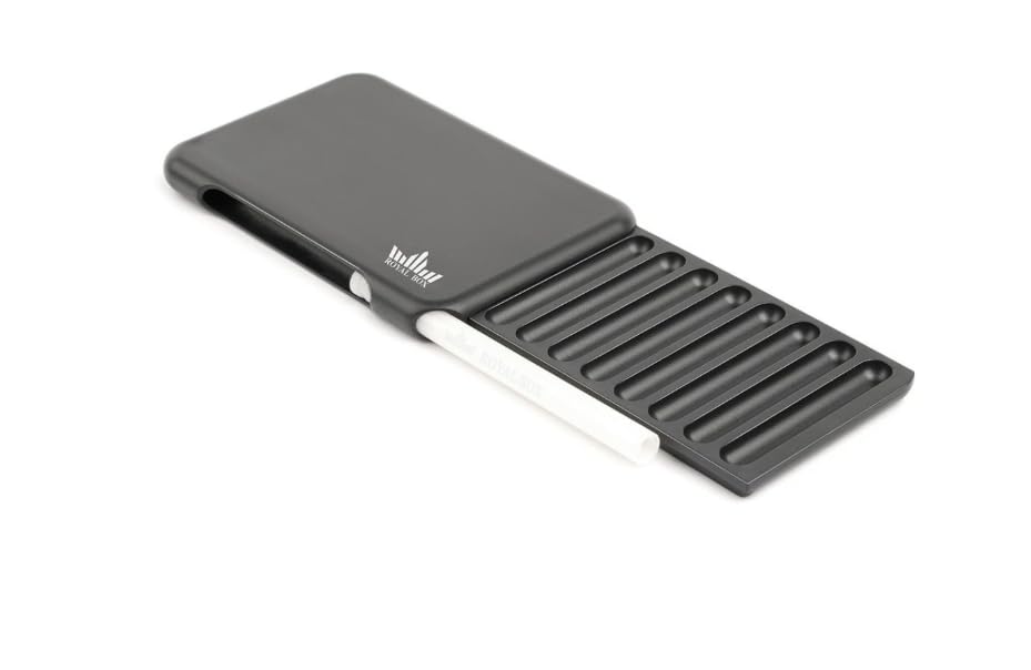 Royal Box Torpedo Black Edition aus robustem Kunststoff inkl. Aluminium-Ziehrohr Kompaktes Slim-Design Schwarz Glanz