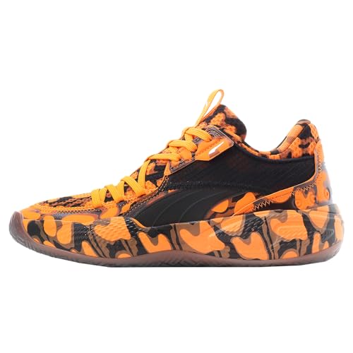 PUMA Womens Court Rider Maverick Graphic Basketball Sneakers Shoes - Orange - Size 7.5 M3