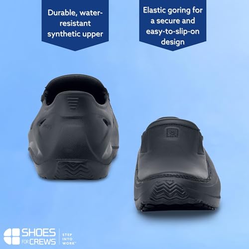 Shoes for Crews MOZO Sharkz II, Men's Work Shoes, Slip Resistant, Water Resistant, Black4