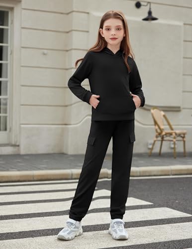 Image of Arshiner 2 Pieces Girls Outfits Fall Sweatsuits Sweatshirts and Sweatpants
