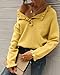 BTFBM Womens Sweaters Fall Winter Clothes 2026 Long Sleeve Button Down Ruffle Crew Neck Casual Knitted Pullover Tops(Yellow, Large)