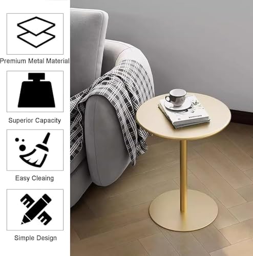 Modern Golden Bar Table for Cocktail Coffee, Ideal for Living Room Kitchen Restaurant Use,40 * 40 * 50cm