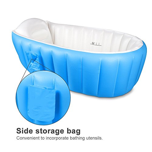 image for OIF Baby Inflatable Bathtub with Air Pump, Portable Infant Toddler Bat