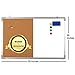 Pizarra Blanca Magnética con Corcho - 75x50cm Tablero de Pared Grande +...