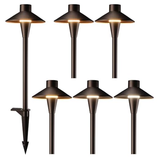 LEONLITE Update 5CCT Low Voltage Pathway Lights, 12-24V LED Landscape Path Light, 1800/2700/3000/4000/5000K, CRI90, IP65 Waterproof Landscape Lighting, Aluminum Housing, Oil Rubbed Bronze, Pack of 6