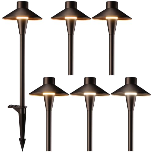 LEONLITE Update 5CCT Low Voltage Pathway Lights, 12-24V LED Landscape Path Light,...