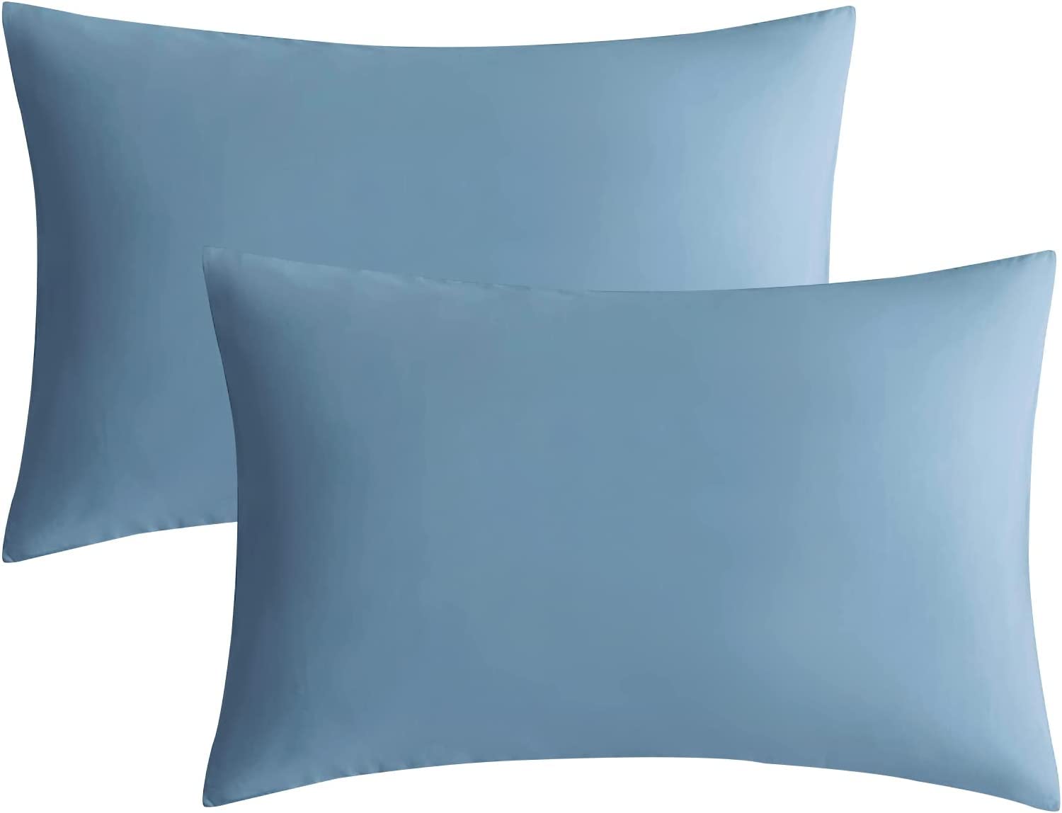Toddler Travel Pillow 12 x 16 Inches - 400 Thread Count Egyptian Cotton 2 Piece Travel Pillowcase with Zipper Closure Small Pillow Cases Wrinkle Resistant - Grayish Blue