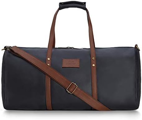 Simon Spencer Black Handmade Faux Leather Ringmaster Travel Duffel Bag 5 Simon Spencer Black Handmade Faux Leather Ringmaster Travel Duffel Bag