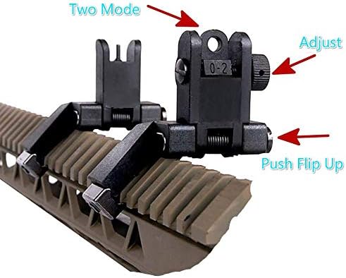Flip Up Sight Offset Rapid Transition Front and Rear or Tools Various Choose for Hunting (45 Degree Sight with Adjustable Tools)