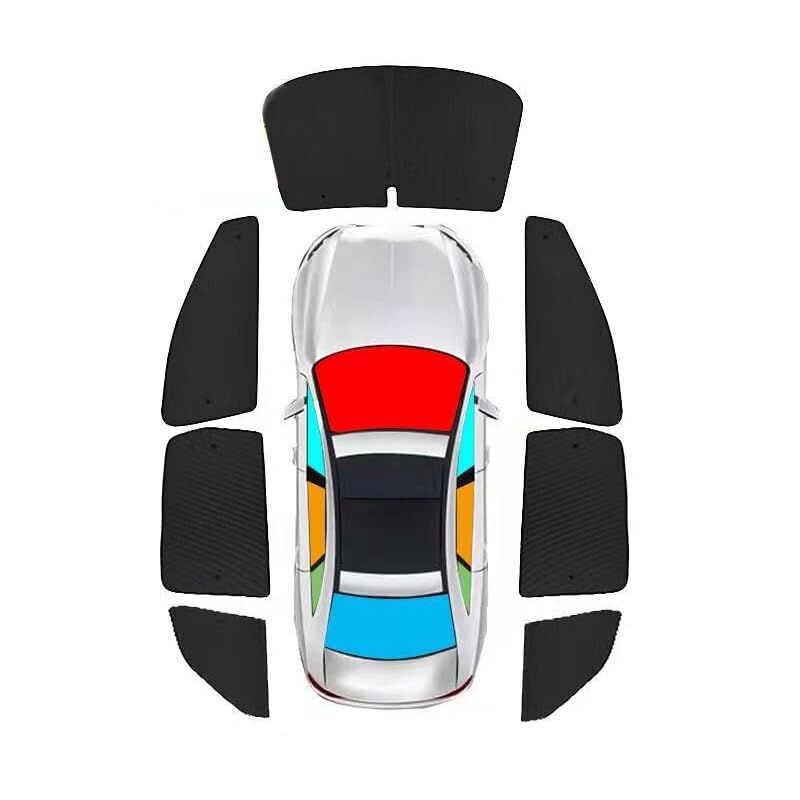 Sonnenblende Auto Auto-Seitenfenster-Sonnenschutz Für Partner Van 2019-2024, 6-teilig, UV-Schutz, abnehmbare Sichtschutzvorhänge