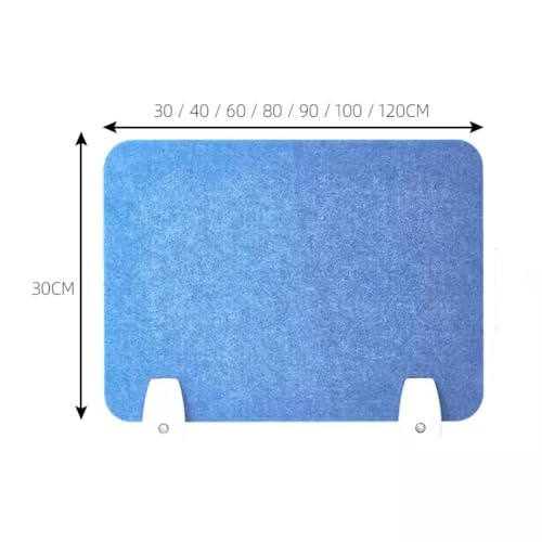 Écran de séparation de bureau bleu 30x120cm plastique étanche - 5