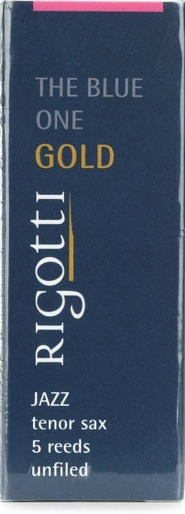 Rigotti RG5.JST Gold Jazz Tenor Saxophone Reeds - 2.5 Strong (5-pack)