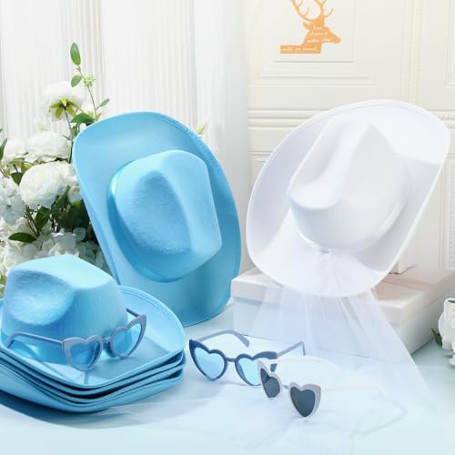 Unittype 14 Pcs Bridal Cowgirl Party Set, Classic Stlye, Blue, White by Unittype - Used condition - Image 6