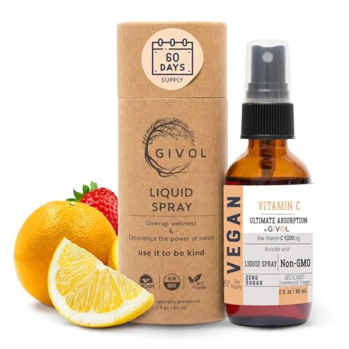 GIVOL Vitamin C Spray Mist - Easy-to-Use Spray - Made in USA 2 FL oz/60 ml