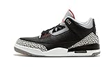 Nike Men's Air Jordan 3 Retro OG Black/Cement, Black/Fire Red/Cement Grey, 12