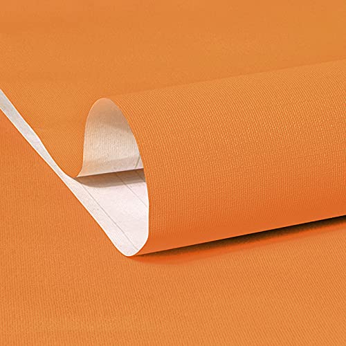 Image of Jaamso Royals Orange Plain matt Wallpaper - Self Adhesive, Water Proof, Peel and Stick Sticker (1000 CM X 60 CM, Orange)