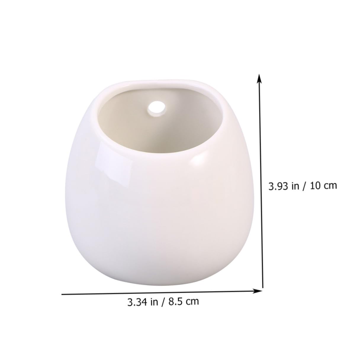 Yardenfun 4 Sztuki Częściowy Białych Ceramicznych Doniczek Ściennych Do Kwiatów Wielofunkcyjne Wiszące Dekoracje Do Domu Biura i Pokoju Trwałe i Łatwe Utrzymaniu