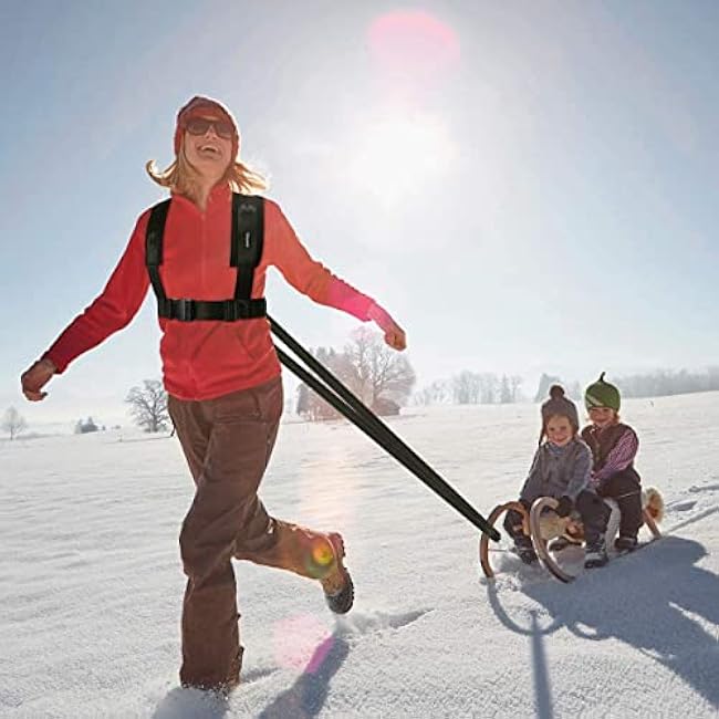 Sled Harness Tire Pulling Harness Pull Strap with Reinforced Lock, Can Pull up to 1.5T for Fitness Weight Sled Training Speed Chute Harness Trainer Football Workout Equipment