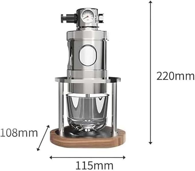 Cafetera Portátil Manual de Aire Comprimido 1-16 Bar con Manómetro miniatura 3