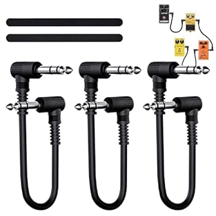 🎸【DELIVERY LIST】 YIMATEECO bietet: ⚡3x [Black 6.35mm Stereo Guitar Patch Cable(15CM)] + ⚡2 x [ Magic sticker(Black)]. 🎸【HIGH FIDELITY, STEREO】The guitar effect pedal cables adopts oxygen-free copper center conductor and high-quality and premium TPE m...
