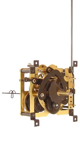 Uhrwerk der Uhr Regula 25, Pendellänge 23,5 cm.