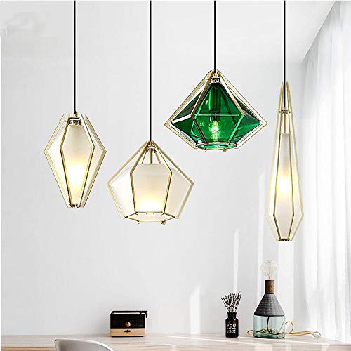 Pendant light suspension verre marocain géométrique E14 droplight