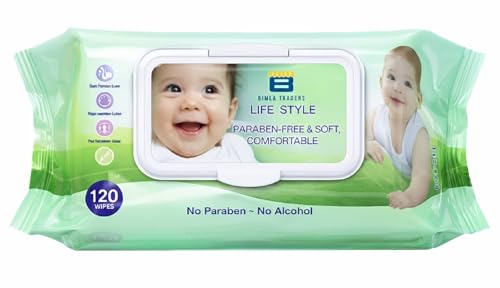 Image of Btag Soft Natural Baby Wipes | Natural & Gentle Care | Ultra-Soft, Baby-Friendly Wet Wipes for Daily Use 120 Piece Pack (Pack of - 1)