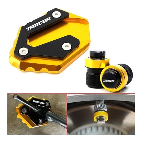 Extension de béquille Tracer 900 GT et MT-07 avec bouchons de valve