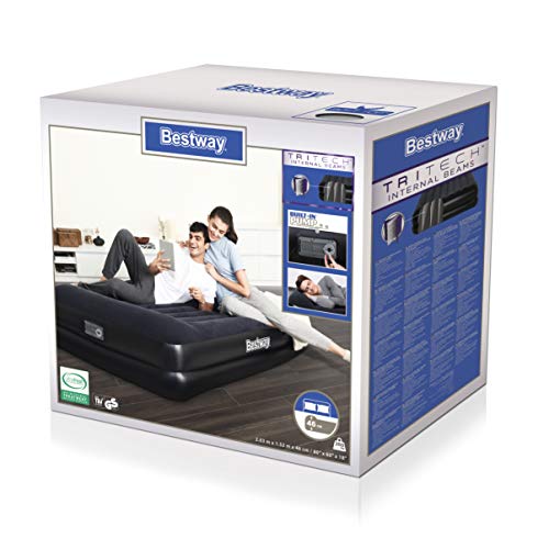 Bestway Aeroluxe Airbed, Luftbett mit eingebauter Elektropumpe, Queensize 203x152x46 cm