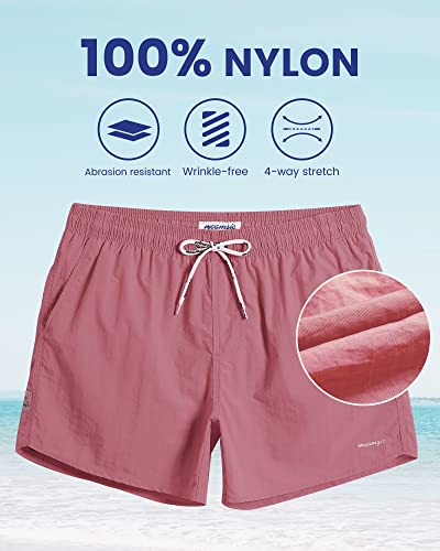 Image of maamgic Mens Swim Trunks 5 inch with Mesh Lining Quick Dry Bathing Suits for Men Swim Shorts Swimwear