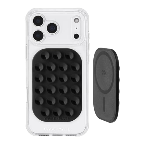 Support ventouse iPhone 14 15 Pro Max Case-Mate pour éviter les chutes de téléphone noir