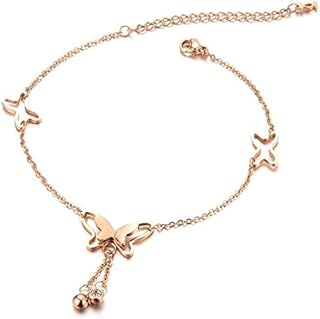 oomph Jewellery Rose Gold Tone Butterfly Shape Delicate Fashion Anklet for Women & Girls(ABJ1R1) -Single Piece-picture-11