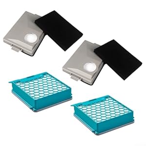 2PCS High-Efficiency Carbon HEPA Filter For Miele Boost CX1 | Replacement For 11639240 SF-HY 60 CX-FSF | Dust & Smell Removal(2 Sets)