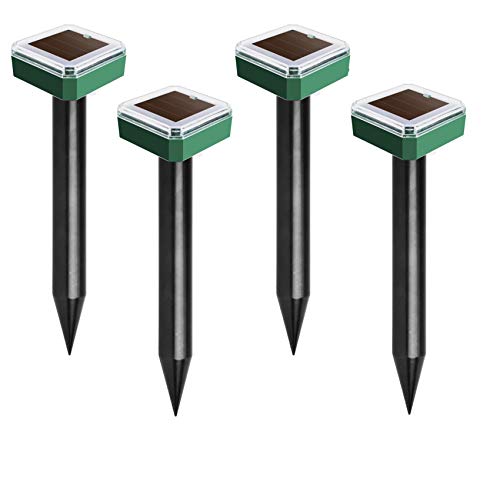 Lubatis Solar Mole Repellent Mole Chaser Spikes Solar Mole Repeller Groundhog Deterrent Gopher