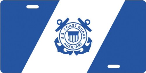 US Coast Guard Auxiliary Custom License Plate Novelty Tag from Redeye Laserworks