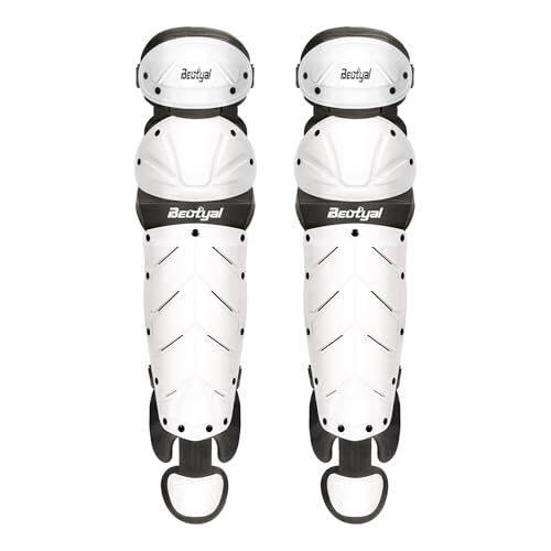 Beutyal Baseball Softball Catcher Leg Guards Shin Guards Adult 15 Inch