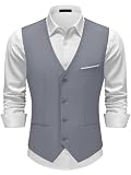 Autsel Gilet Homme Costume Élégant Slim Fit Gilet Smoking Ajusté Mariage M...