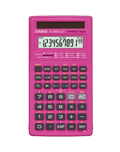 Casio fx-260 SOLAR Scientific Calculator, Pink