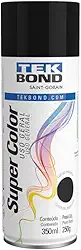 Tinta Spray Preto Fosco Aerossol TekBond Uso Geral 350ml/250g