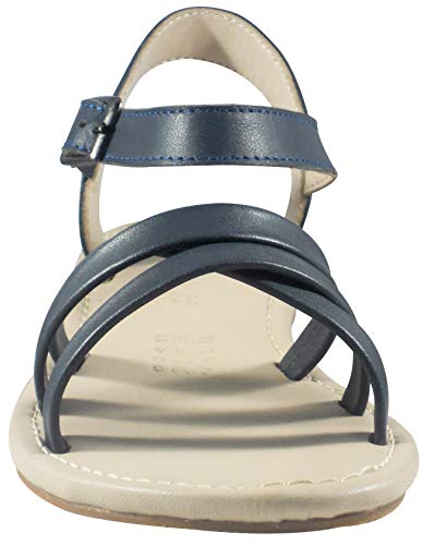 Little Girls Blue Sandal, Leather Shoes, Sirena 1M4