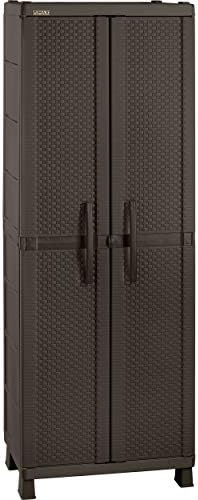 Rimax Resin Wicker Storage Cabinet, Large, Brown