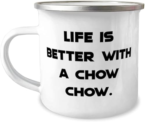 Love Chow Chow Dog 12oz Camper Mug, Life is Better With a Chow Chow, For Pet Lovers, Present From Friends, For Chow Chow Dog