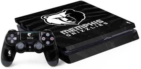 Skinit Decal Gaming Skin Compatible with PS4 Slim Bundle - Officially Licensed NBA Memphis Grizzlies Dark Rust Design
