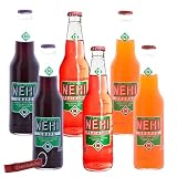 Nehi Soda Variety Pack | Nehi’s Most Popular Soda Flavors | Real Cane Sugar | Caffeine Free | 12 oz Glass Bottles with Crazy Soda Pop Bottle Opener (6 Pack)